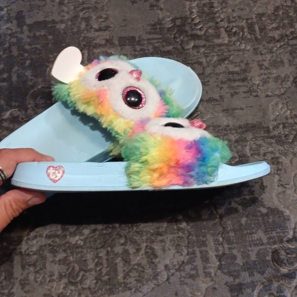 Ty Flip Flops Sandals Owen The Tie-Dyed Owl Size 4-6 - Picture 4 of 6